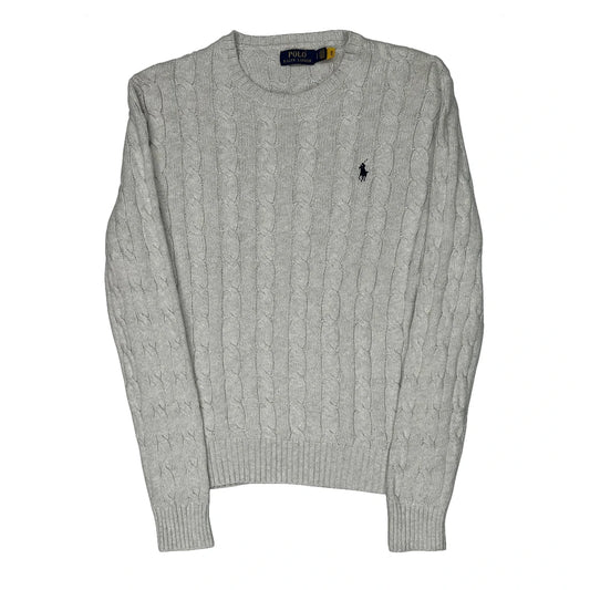 Vintage Polo By Ralph Lauren Jumper - Small Cream Knitted