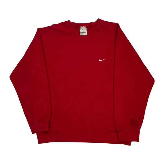 Nike Sweatshirt - Large Red Cotton