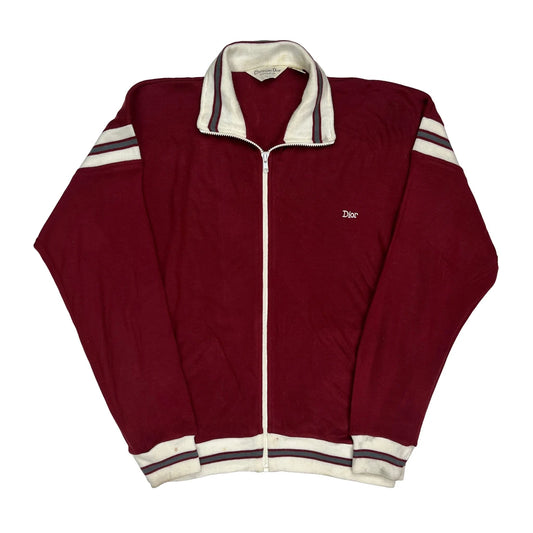 Christian Dior Track Jacket - Large Red Acrylic