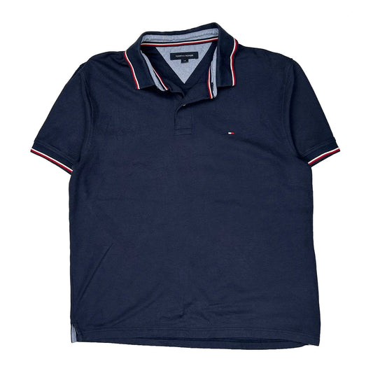 Vintage Tommy Hilfiger Polo Shirt - Large Navy Cotton