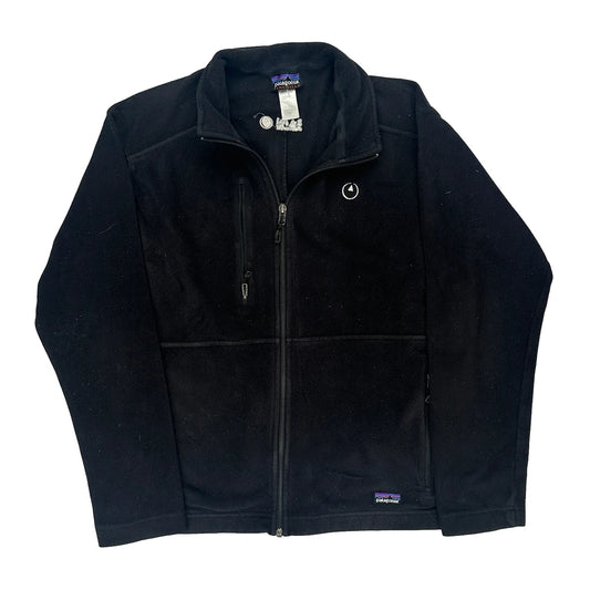 Synchilla Patagonia Fleece Jacket - Medium Black Polyester