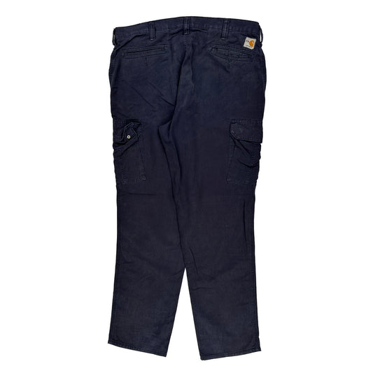 Carhartt Cargo Trousers - 38W 31L Navy Cotton