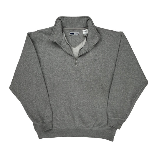 Fila 1/4 Zip - Large Gray Cotton Blend