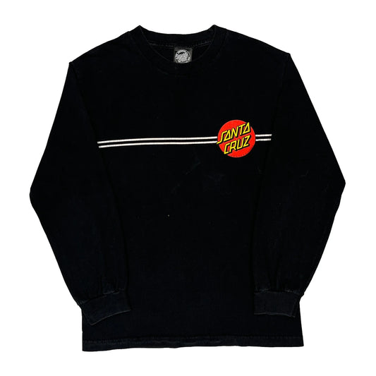 Santa Cruz Graphic Long Sleeve T-Shirt - Small Black Cotton