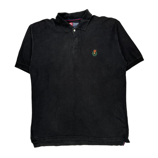Chaps Ralph Lauren Polo Shirt - Large Black Cotton