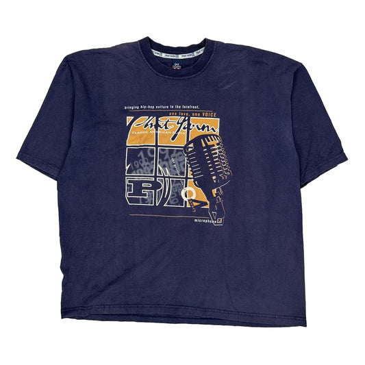Hip-Hop Culture Phat Farm Graphic T-Shirt - 2XL Navy Cotton