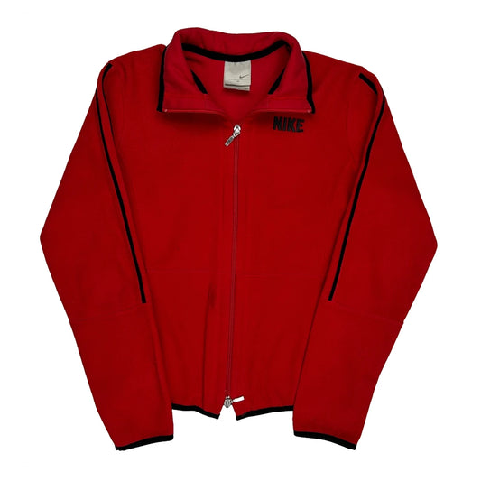 Nike Track Jacket - Medium Red Polyester