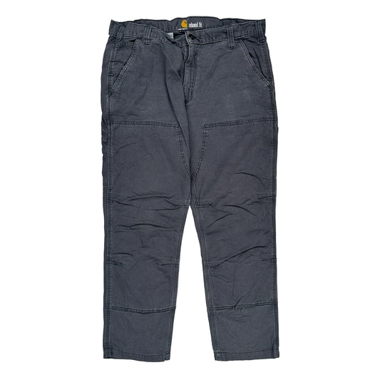 Carhartt Double Knee Cargo Trousers - 38W 30L Grey Cotton