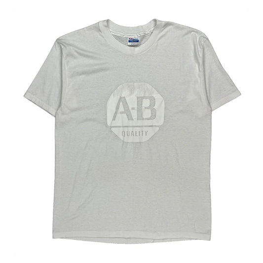 Hanes T-Shirt - XL White Cotton Blend