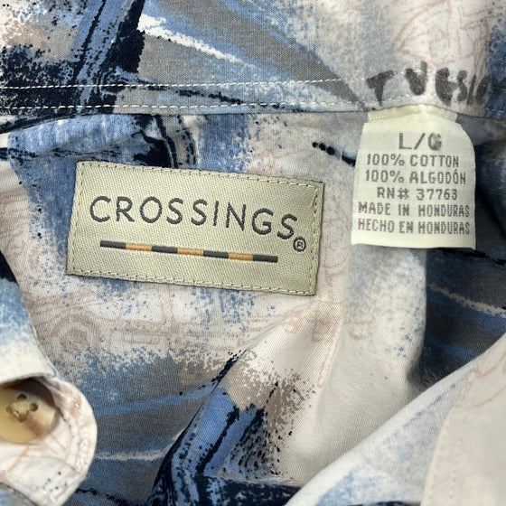 Crossings Hawaiian Shirt - Large Multicoloured Cotton