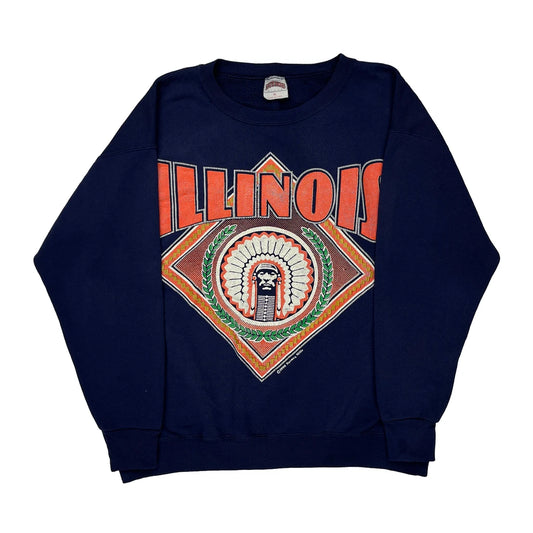 Illinois Nutmeg Graphic Sweatshirt - XL Navy Cotton