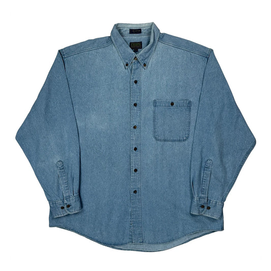 Chaps Ralph Lauren Denim Shirt - XL Blue Cotton
