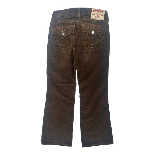 True Religion Cord Trousers - 32W 30L Brown Cotton