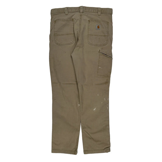 Carhartt Carpenter Trousers - 34W 31L Beige Cotton
