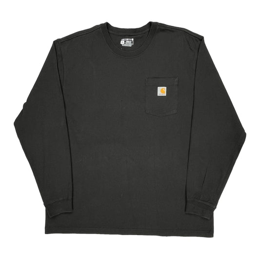 Carhartt Long Sleeve T-Shirt - XL Black Cotton
