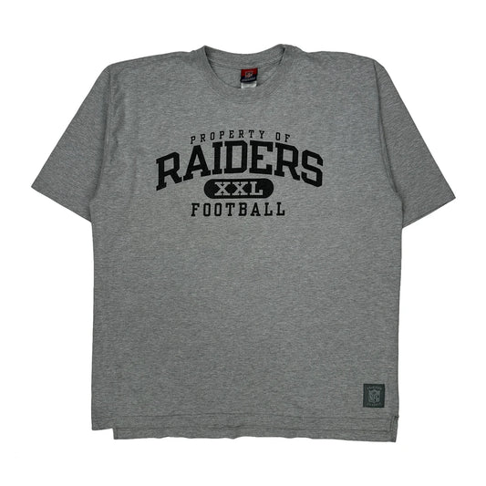 Raiders Reebok Nfl T-Shirt - XL Grey Cotton