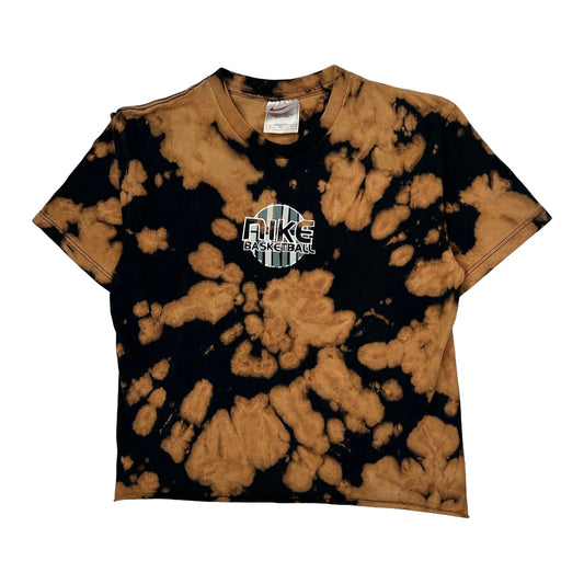 Made In USA Basketball Nike Tie-Dye T-Shirt - Medium Black Cotton