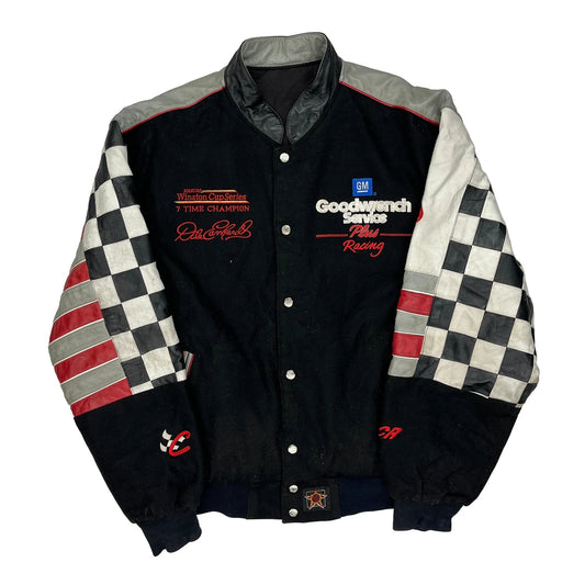 Goodwrench Service Plus Racing Chase Authentics Nascar Varsity Jacket - XL Black Polyester