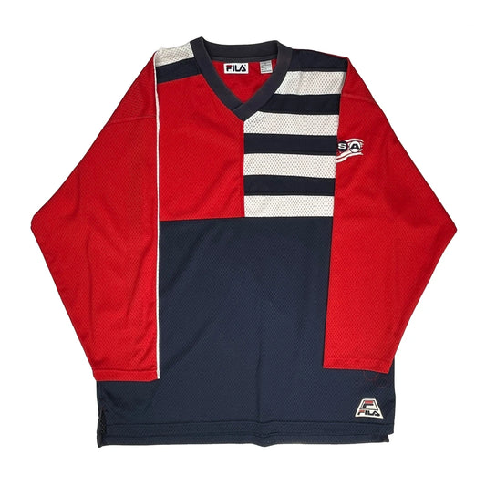 Fila Striped Jersey - XL Red Polyester