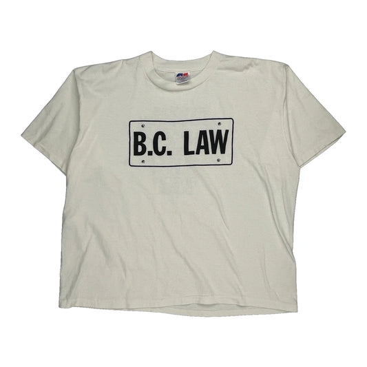 B.C. Law Pro Ts Single Stitch T-Shirt - 2XL White Cotton
