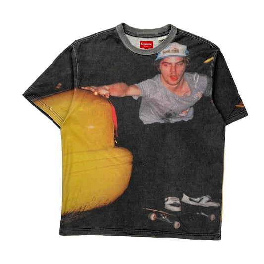 Skateboarding Supreme Graphic T-Shirt - Medium Multicoloured Cotton