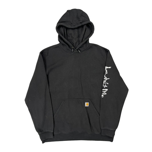 Vintage Wolf Logo Carhartt Graphic Hoodie - XL Black Cotton