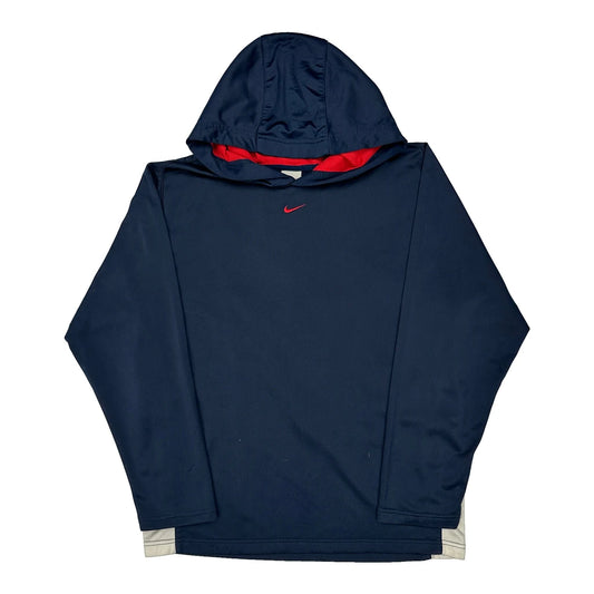 Nike Hoodie - Medium Navy Polyester