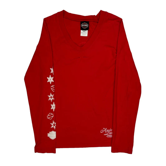 Shiawassee Harley Davidson Harley Davidson Graphic Long Sleeve T-Shirt - XL Red Cotton