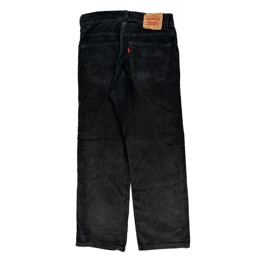 Levis Cord Trousers - 32″ Waist Black Corduroy