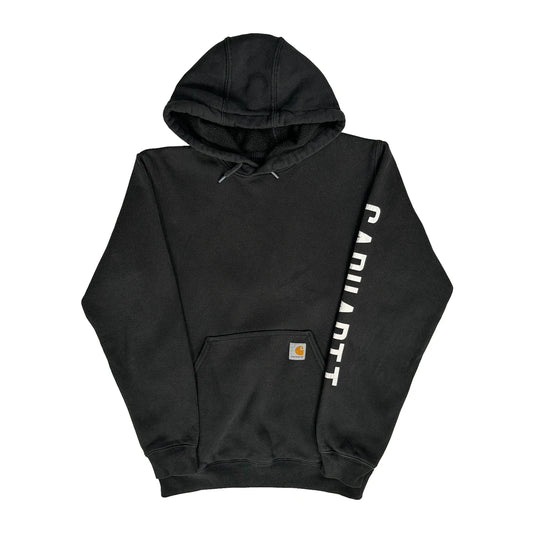 Loose Fit Carhartt Spellout Hoodie - Small Black Cotton