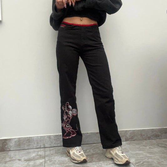 Vintage black History Iceberg Disney Trousers - womens 27" waist