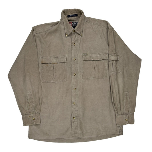 Chaps Ralph Lauren Cord Shirt - Medium Khaki Cotton