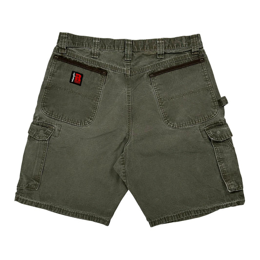 Wrangler Carpenter Shorts - 34W 9L Grey Cotton