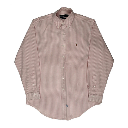 Ralph Lauren Striped Shirt - Large Pink Cotton