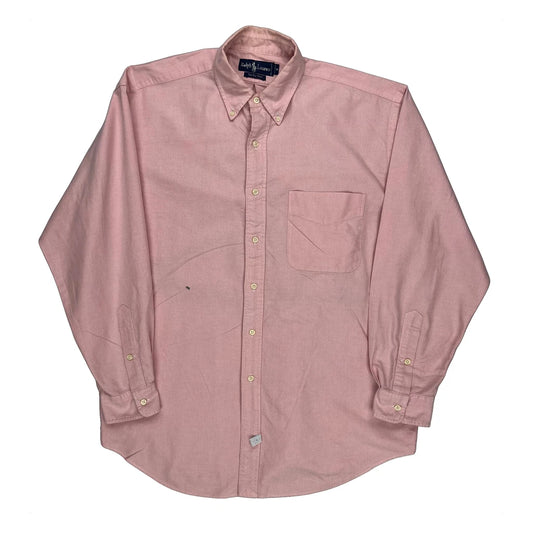 The Big Shirt Ralph Lauren Oversized Shirt - Medium Pink Cotton