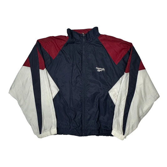 Reebok Windbreaker - XL Navy Polyester
