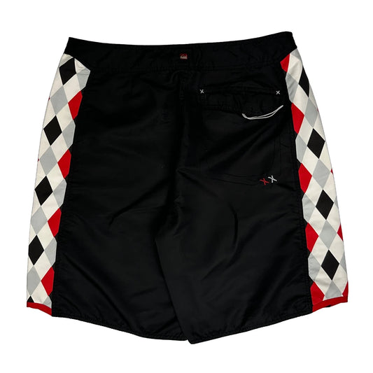 Quiksilver Argyle Shorts - 36W 10L Black Polyester