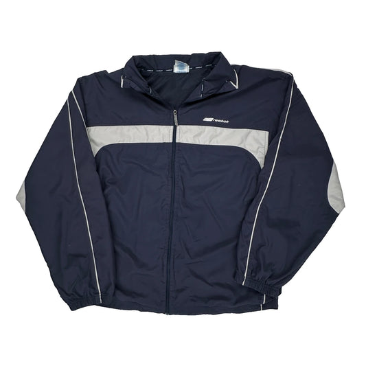 Reebok Windbreaker - Large Navy Polyester