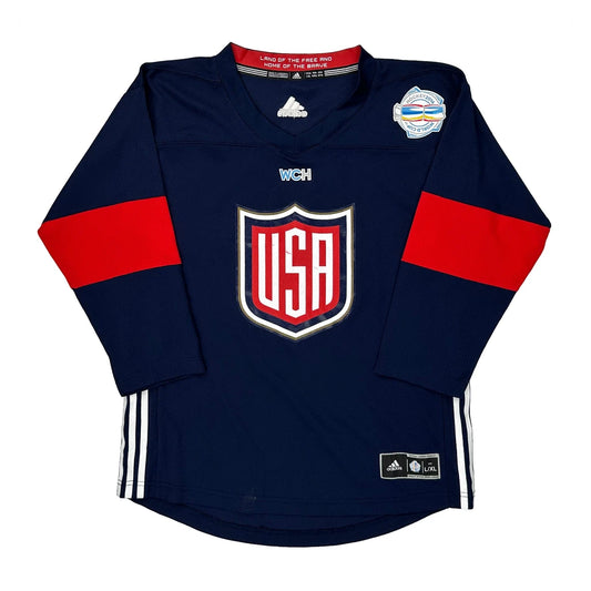 USA Adidas Graphic Jersey - Large Navy Polyester