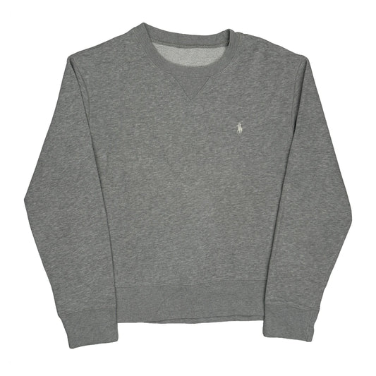 Polo By Ralph Lauren Sweatshirt - Small Grey Cotton
