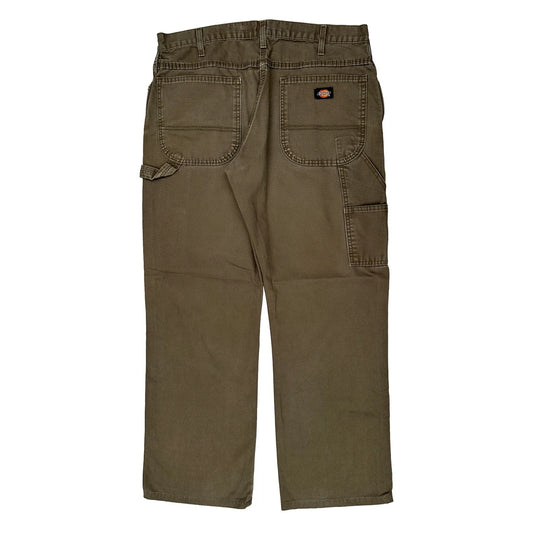 Dickies Carpenter Trousers - 34W 30L Brown Cotton