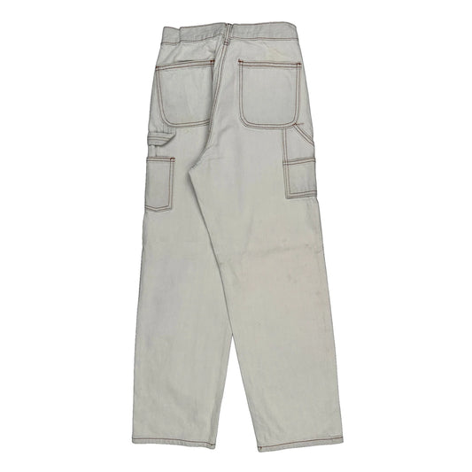J.Galt Carpenter Trousers - 26W UK 6 White Cotton