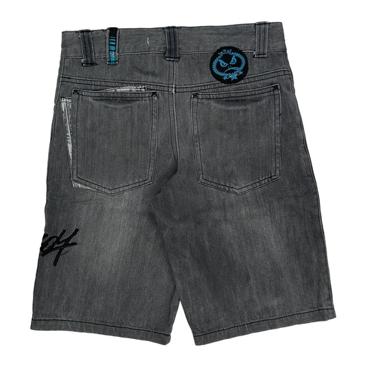 Vintage Age 10 Bad Boy Graphic Denim Shorts - Medium Grey Denim