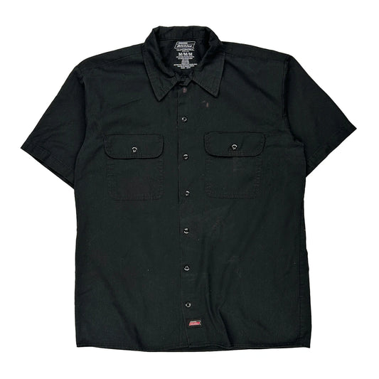 Dickies Short Sleeve Shirt - Medium Black Polyester Blend