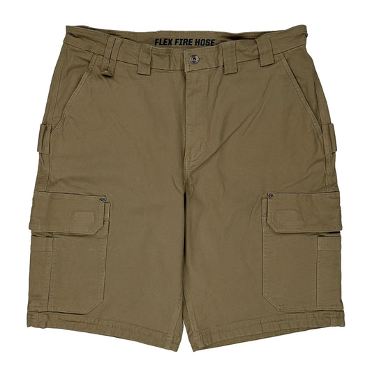 Duluth Cargo Shorts - 36W 11L Khaki Cotton
