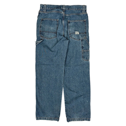 Wrangler Double Knee Carpenter Jeans - 32W 31L Blue Denim