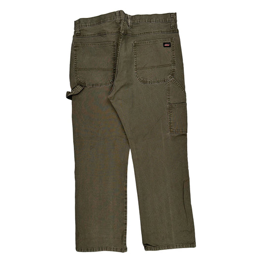 Dickies Carpenter Trousers - 36W 30L Green Cotton