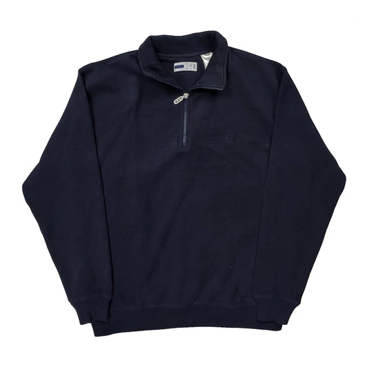 Fila 1/4 Zip - Large Navy Cotton