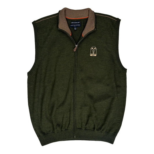 Tommy Hilfiger Sweater Vest - XL Green Merino Wool