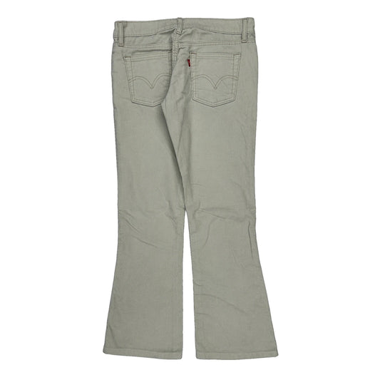 Levis Flared Jeans - 32W UK 10 Grey Cotton Blend